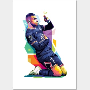 kylian mbappe celebration Posters and Art